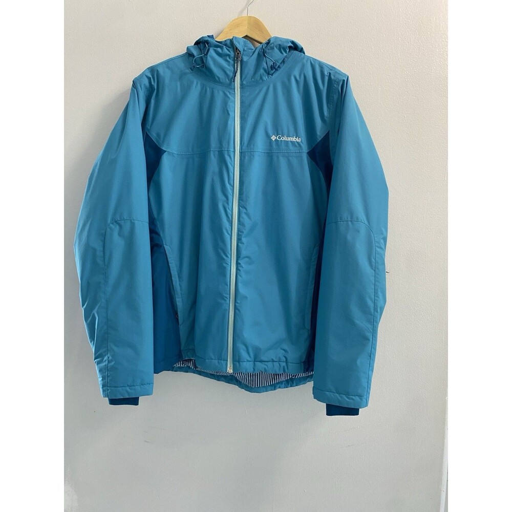 Columbia XL Blue Thermal Coil Hooded Insulated Jacket Gorpcore Winter Coat